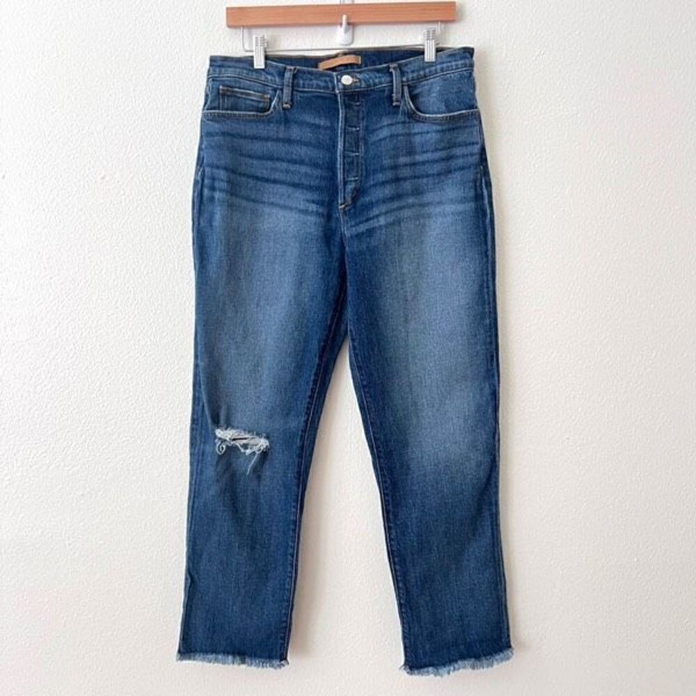 JOE'S Women Jeans Blue The Honor Distressed High Rise Vintage Straight Size 31